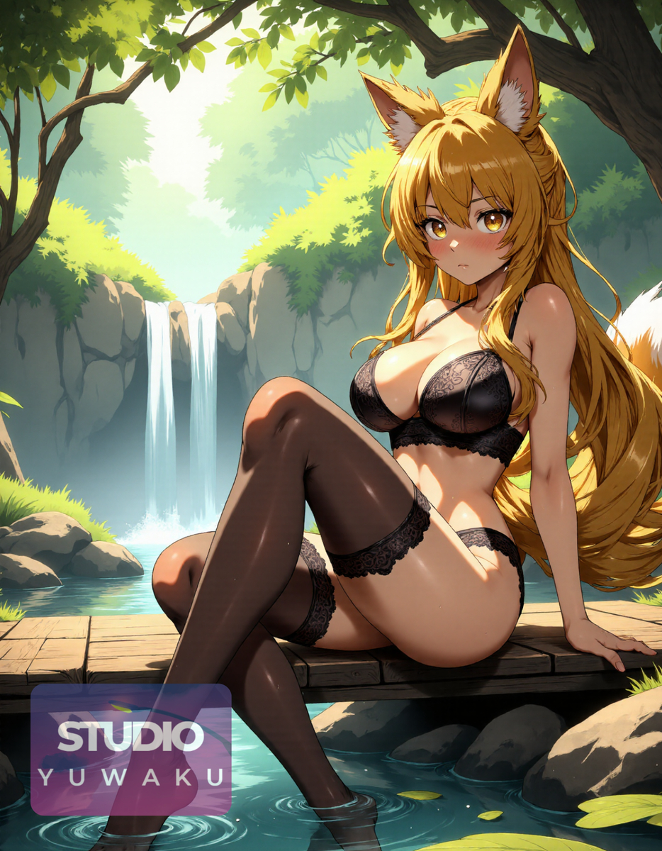 Blonde Kitsune | 金髪の狐-pixiv插画-作品交流服务