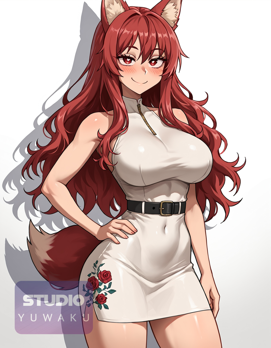Red Foxgirl | 赤髪の狐娘-pixiv插画-作品交流服务