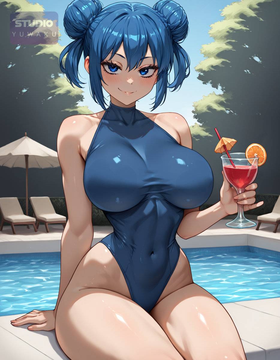 图片[2]-Blue Bikini Girl | 青いビキニの女の子-pixiv插画-作品交流服务