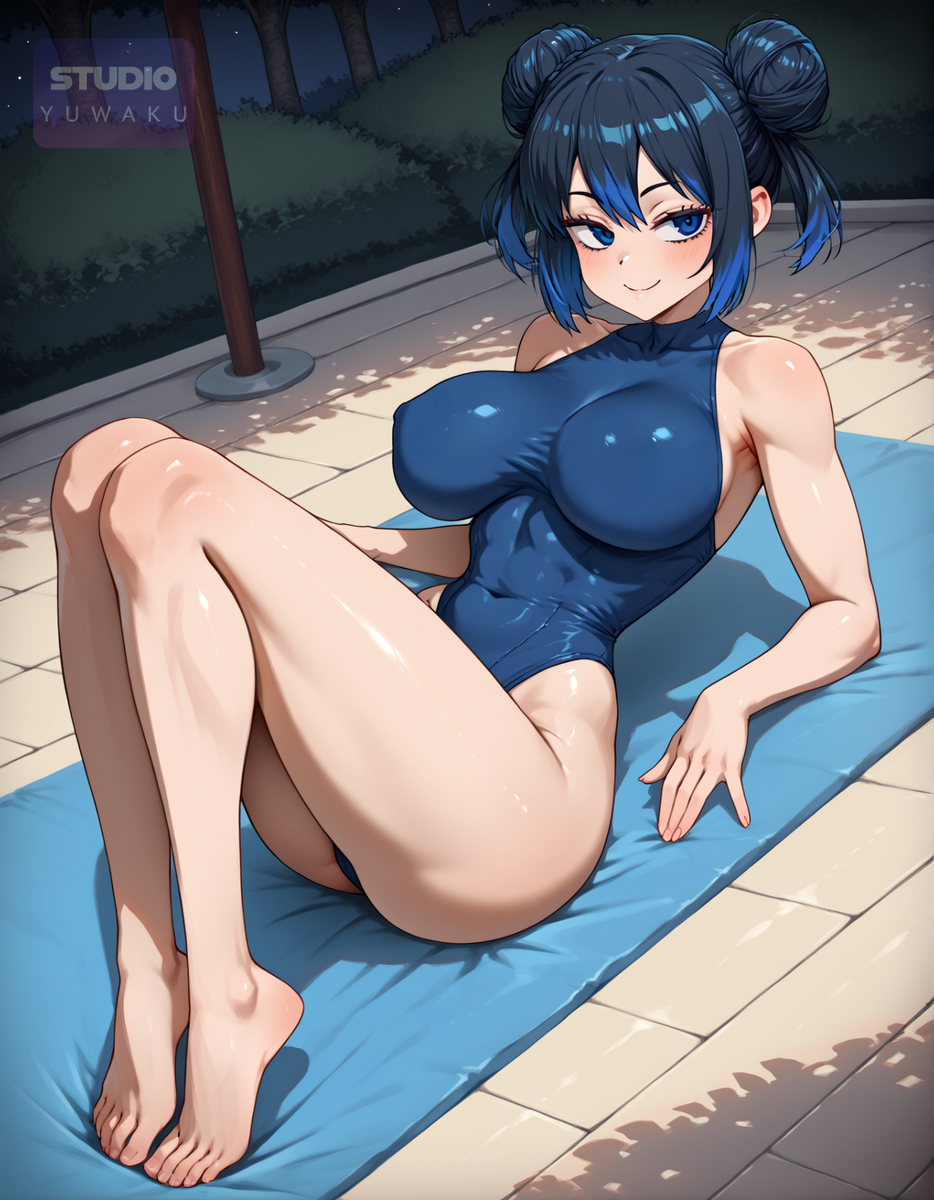 Blue Bikini Girl | 青いビキニの女の子-pixiv插画-作品交流服务