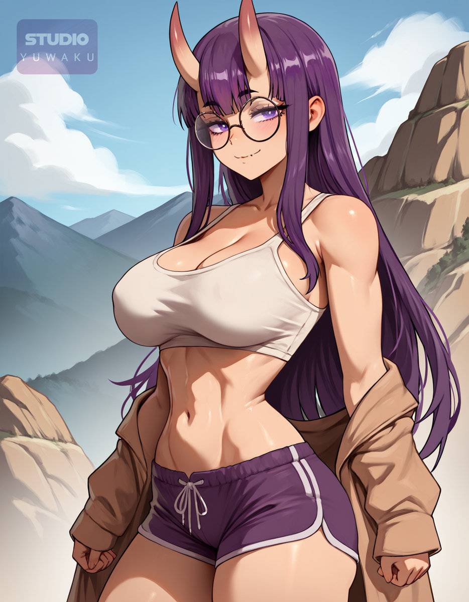 图片[1]-Purple Oni-Girl | 紫の鬼娘-pixiv插画-作品交流服务