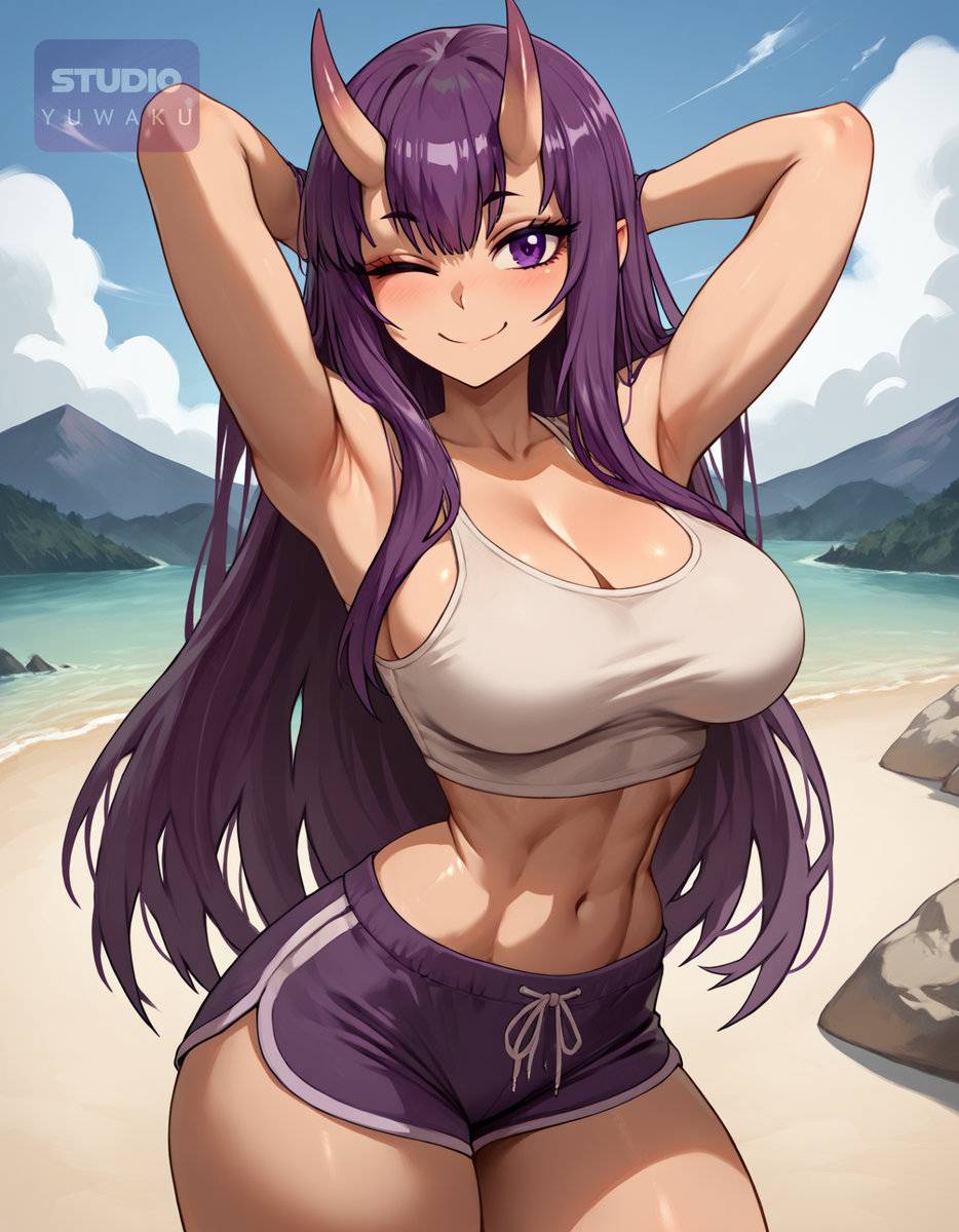 图片[3]-Purple Oni-Girl | 紫の鬼娘-pixiv插画-作品交流服务