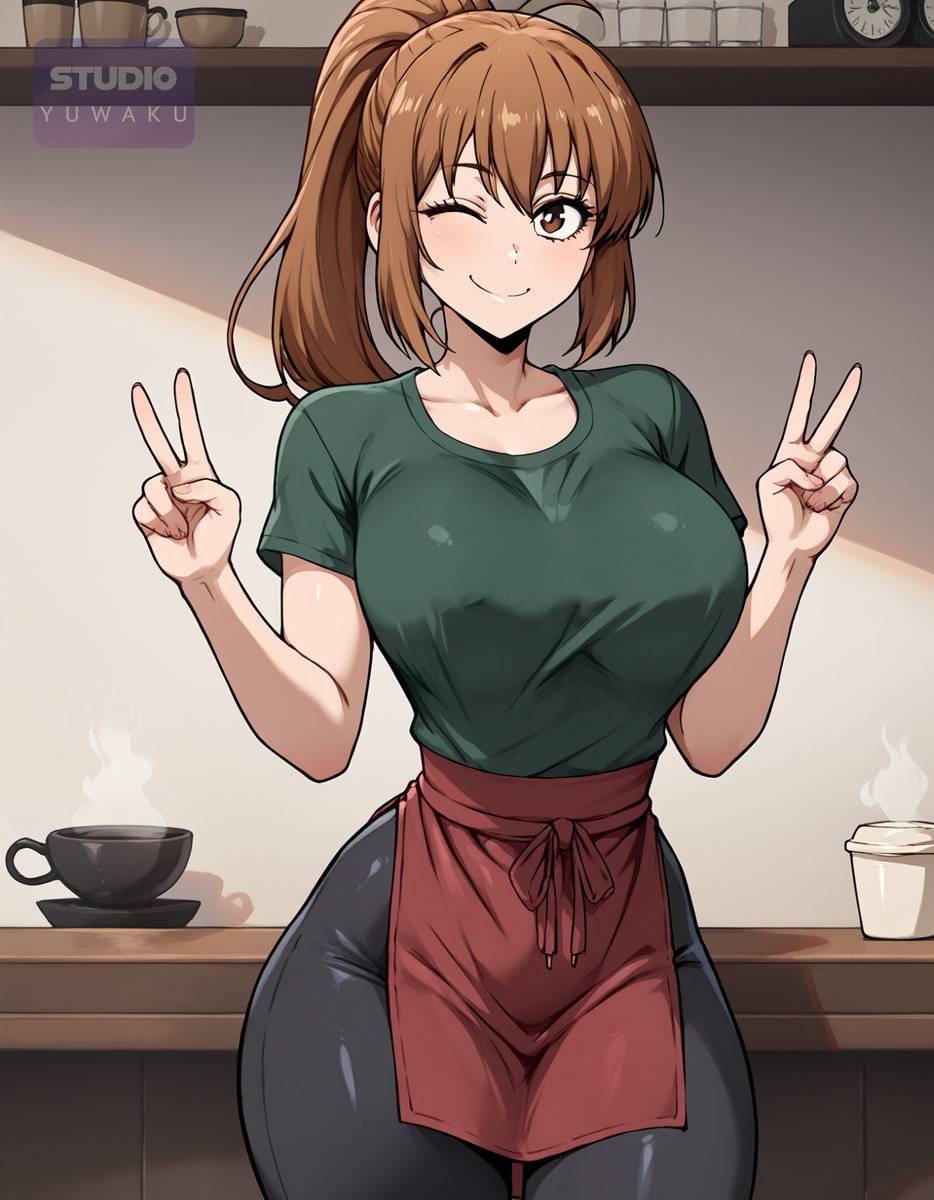 图片[1]-Brunette Barista | 茶髪のバリスタ-pixiv插画-作品交流服务