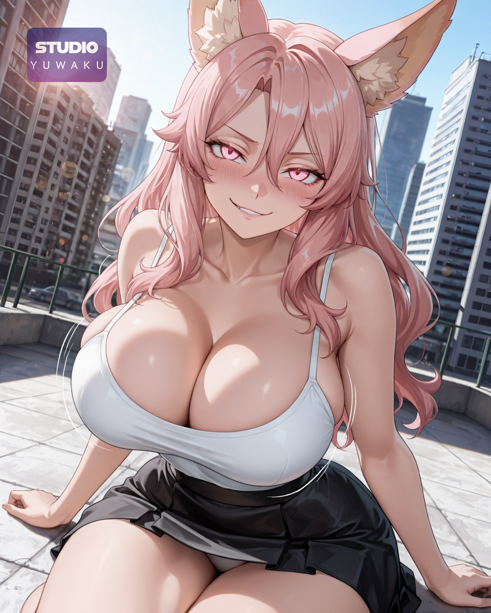 Pink Fox-Girl | ピンクの狐娘-pixiv插画-作品交流服务