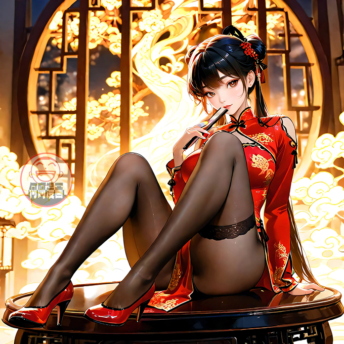 旗袍娘 qipao-pixiv插画-作品交流服务