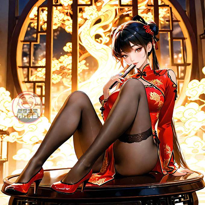 旗袍娘 qipao-pixiv插画-作品交流服务