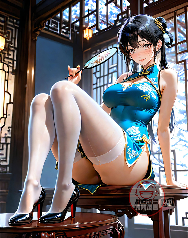 旗袍娘 qipao チャイナドレス 01-pixiv插画-作品交流服务