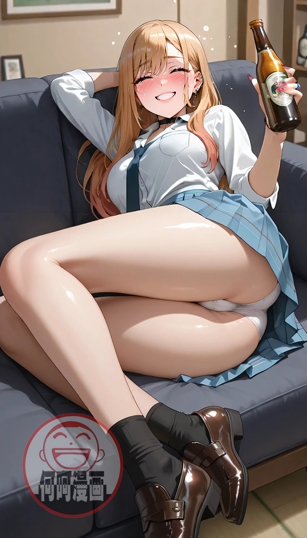 喜多川海夢 Kitagawa Marin 酒に酔う-pixiv插画-作品交流服务