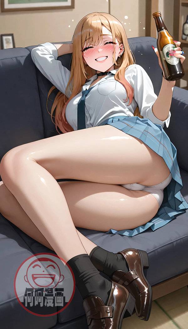 喜多川海夢 Kitagawa Marin 酒に酔う-pixiv插画-作品交流服务