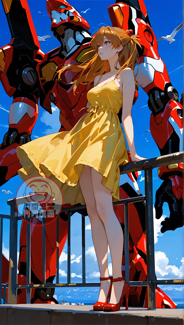 Asuka&EVA-2 明日香和二号机-pixiv插画-作品交流服务