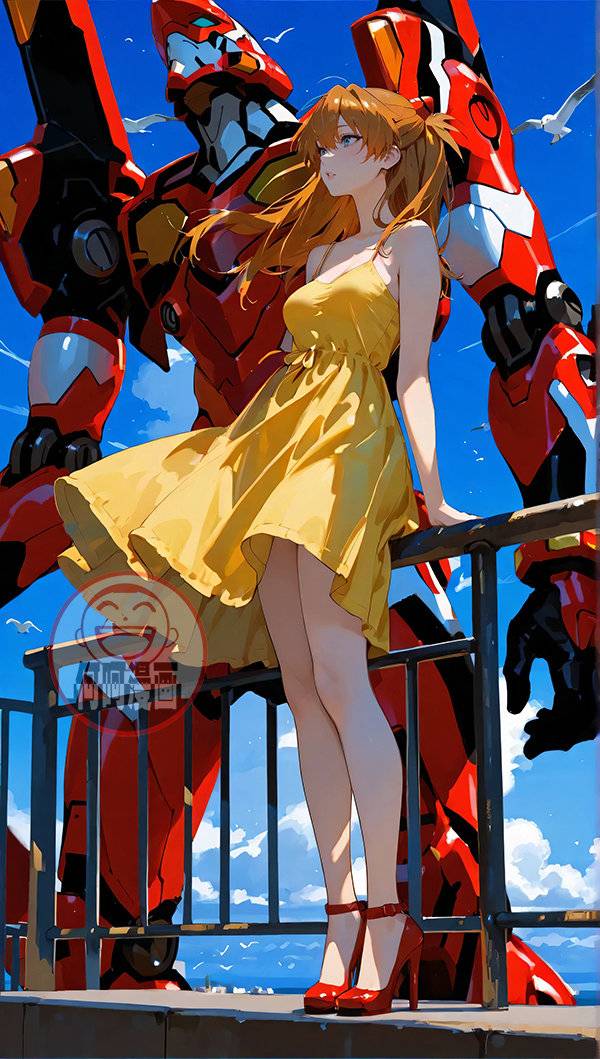 Asuka&EVA-2 明日香和二号机-pixiv插画-作品交流服务