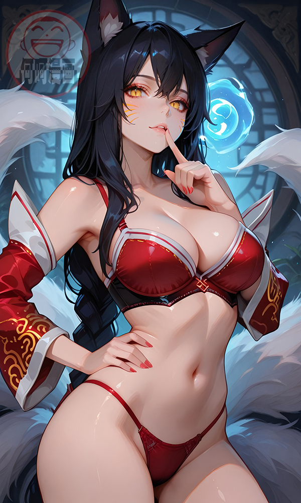 阿狸 Ahri LOL bikini-pixiv插画-作品交流服务