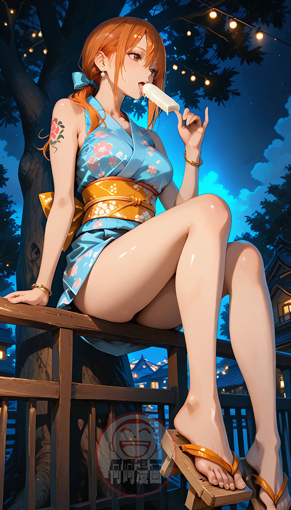 nami 娜美 わふく 和服 2P-pixiv插画-作品交流服务