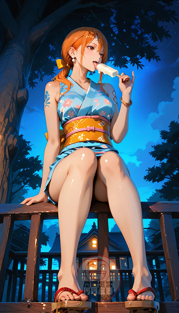 nami 娜美 わふく 和服 2P-pixiv插画-作品交流服务