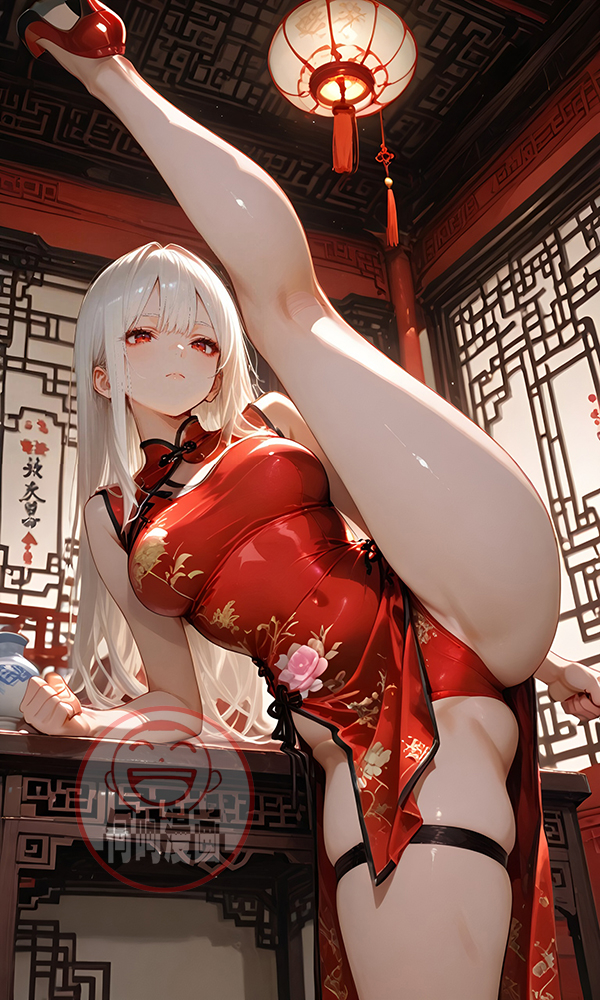 旗袍女孩 Qipao girl 高抬腿-pixiv插画-作品交流服务