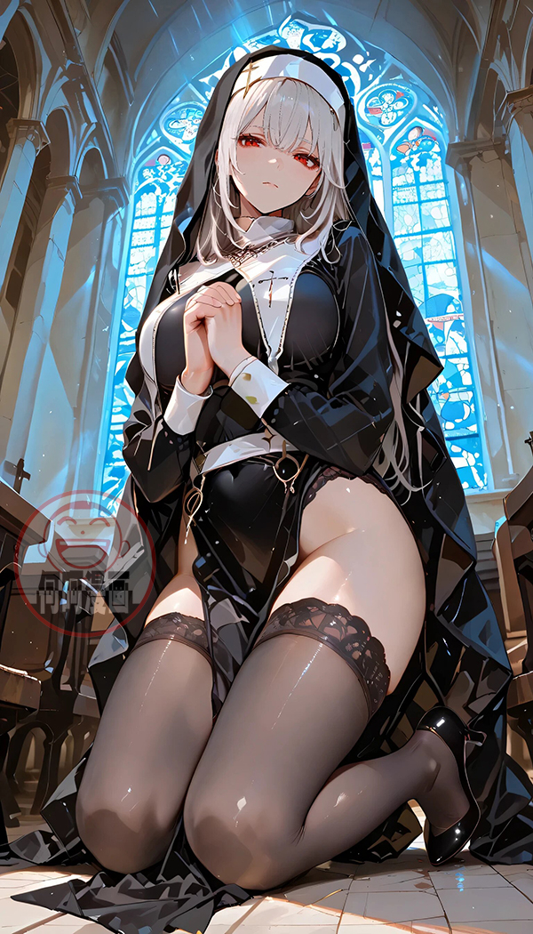 sexy nun black stockings 性感修女黑丝-pixiv插画-作品交流服务