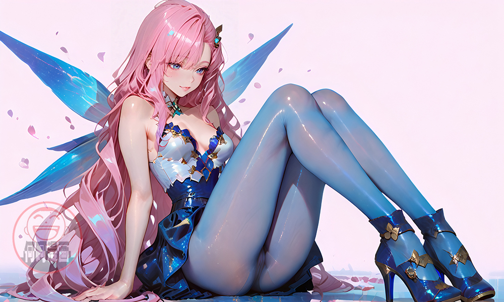 Seraphine 萨勒芬妮 blue tights 蓝丝袜-pixiv插画-作品交流服务