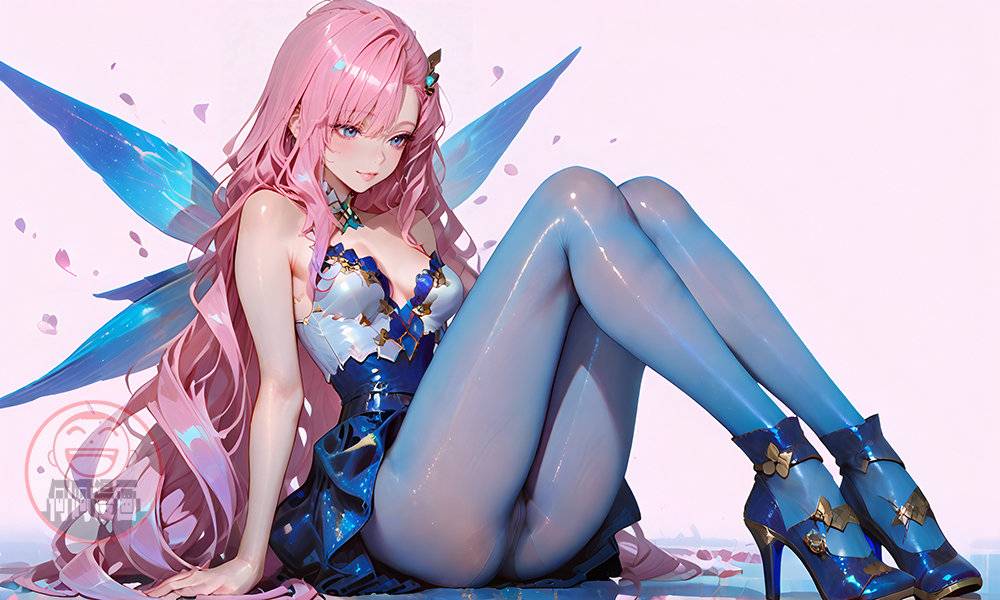 Seraphine 萨勒芬妮 blue tights 蓝丝袜-pixiv插画-作品交流服务