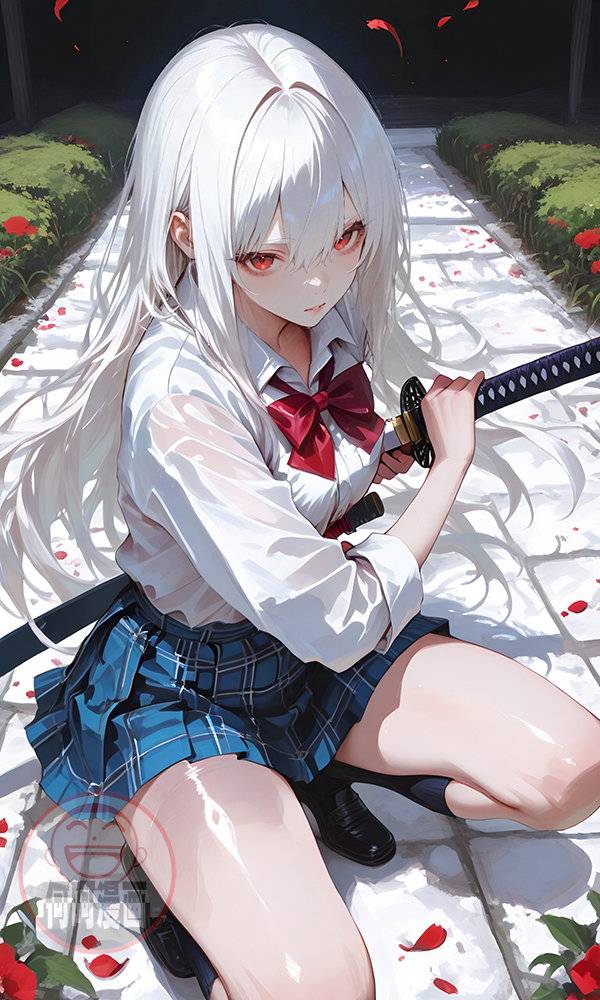 JK（school girl） 拔刀-pixiv插画-作品交流服务