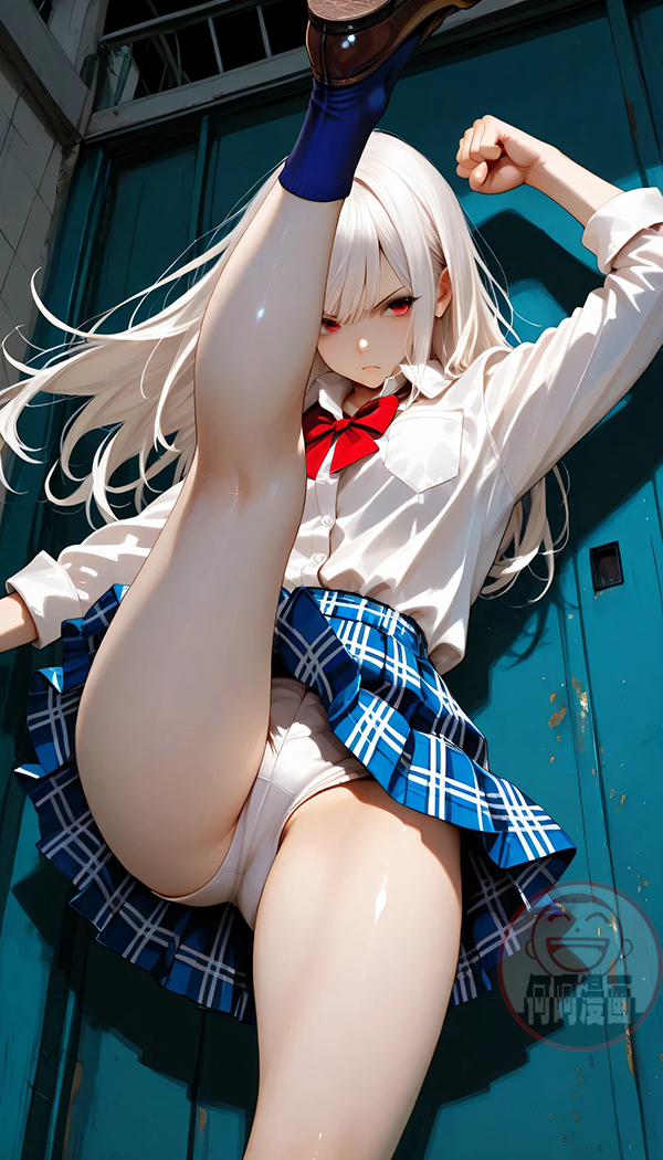 JK（school girl ）踢腿！high kick-pixiv插画-作品交流服务