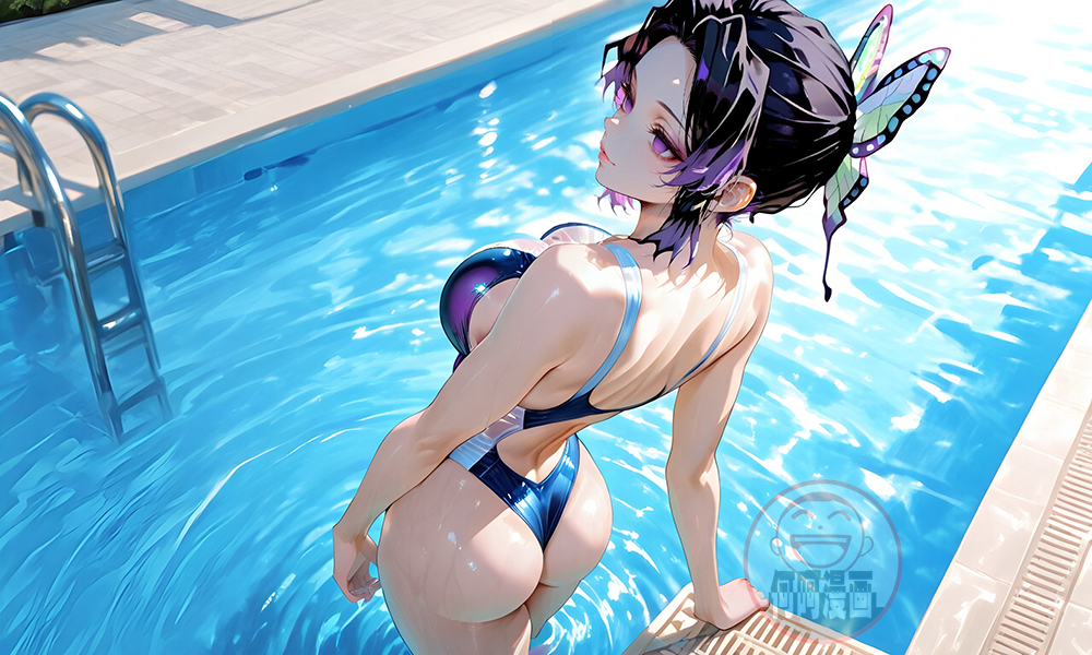 蝴蝶忍 胡蝶 しのぶ swimsuit 水着 Kochou-pixiv插画-作品交流服务