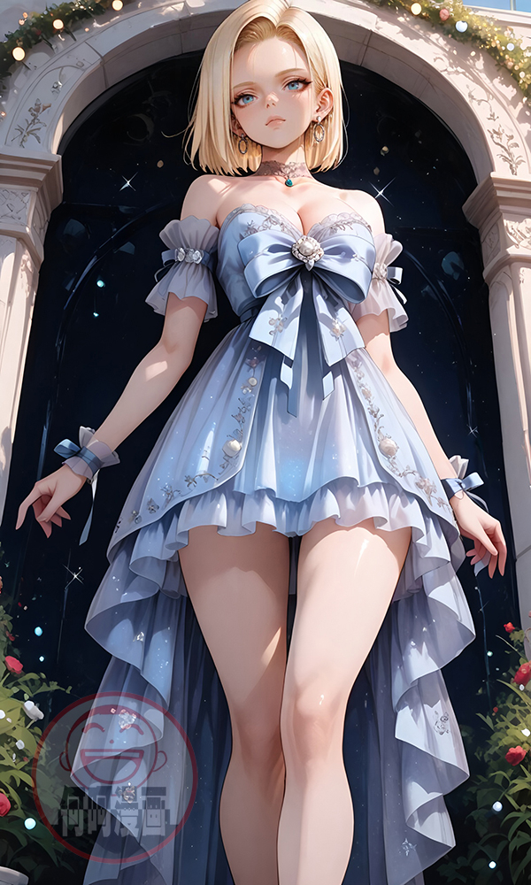 人造人間18号 Android 18 blue dress-pixiv插画-作品交流服务