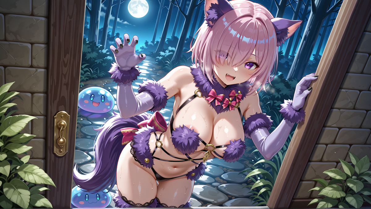 玛修遇到触手史莱姆-pixiv插画-作品交流服务