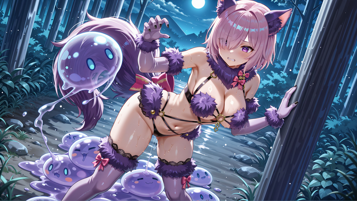 玛修遇到触手史莱姆-pixiv插画-作品交流服务