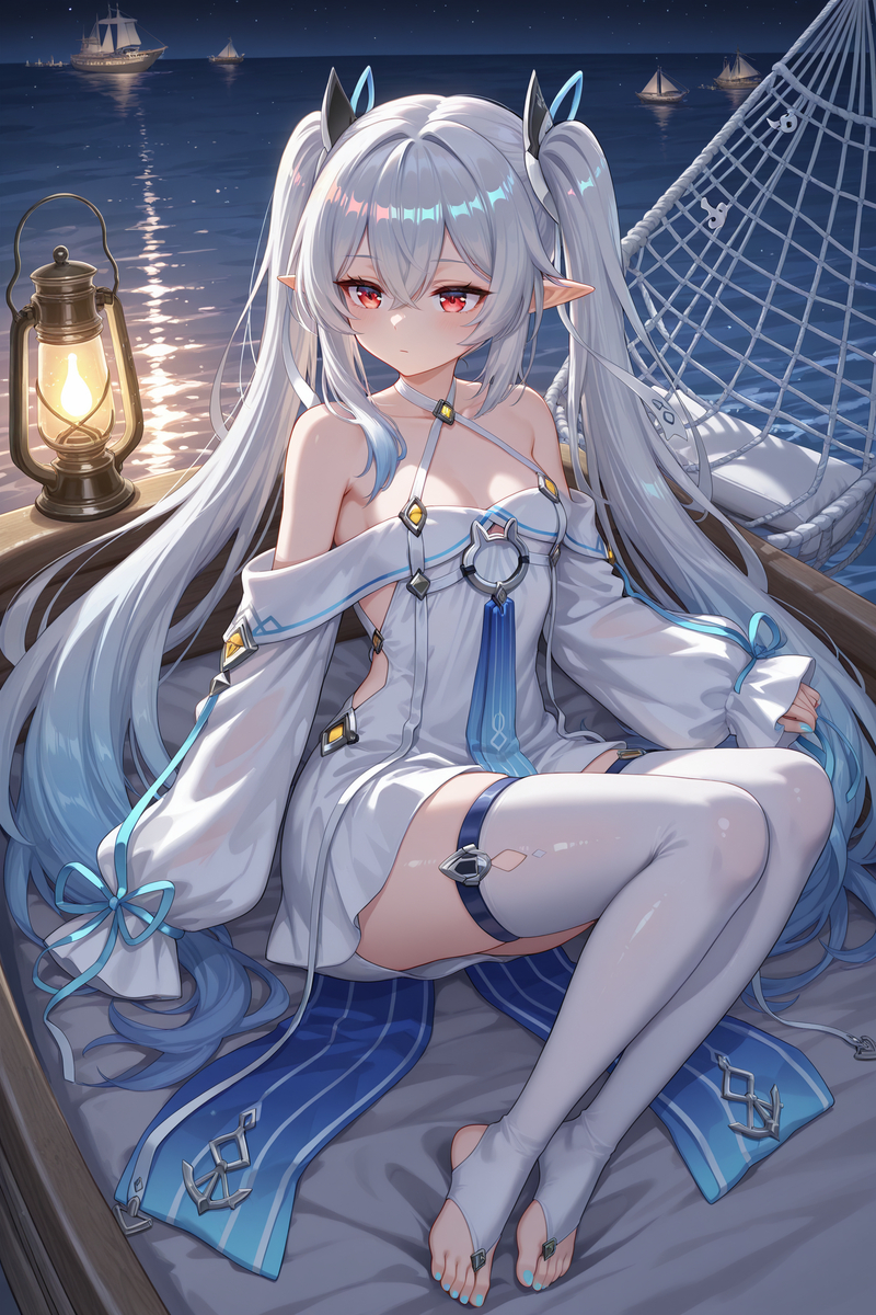 海边熟睡-pixiv插画-作品交流服务