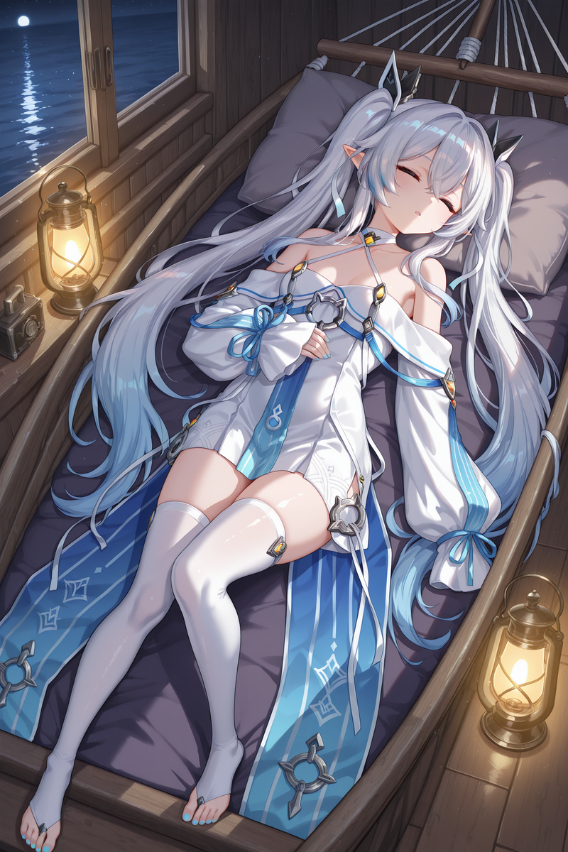 海边熟睡-pixiv插画-作品交流服务