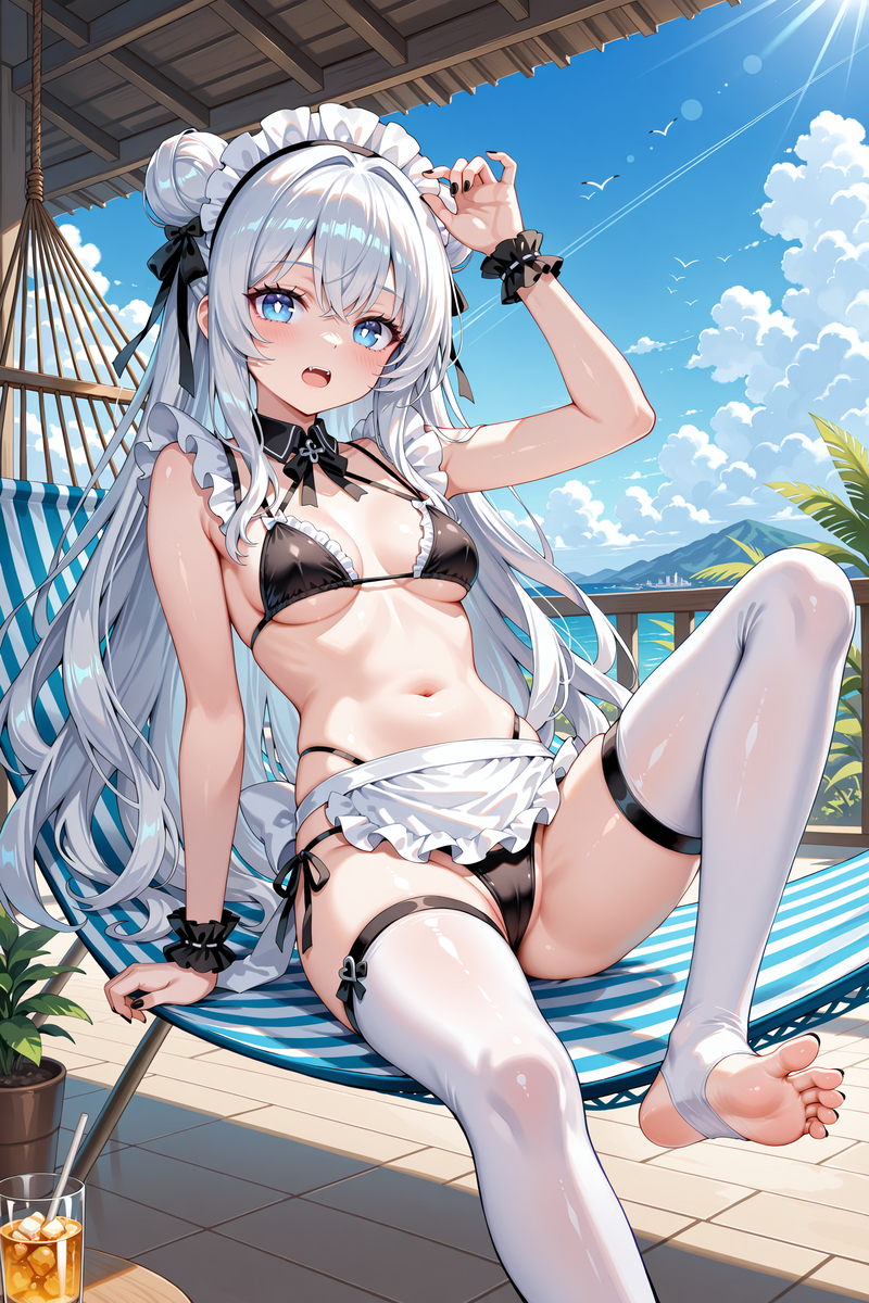 恶毒女仆装（总觉得差点意思，直到加点红色）-pixiv插画-作品交流服务