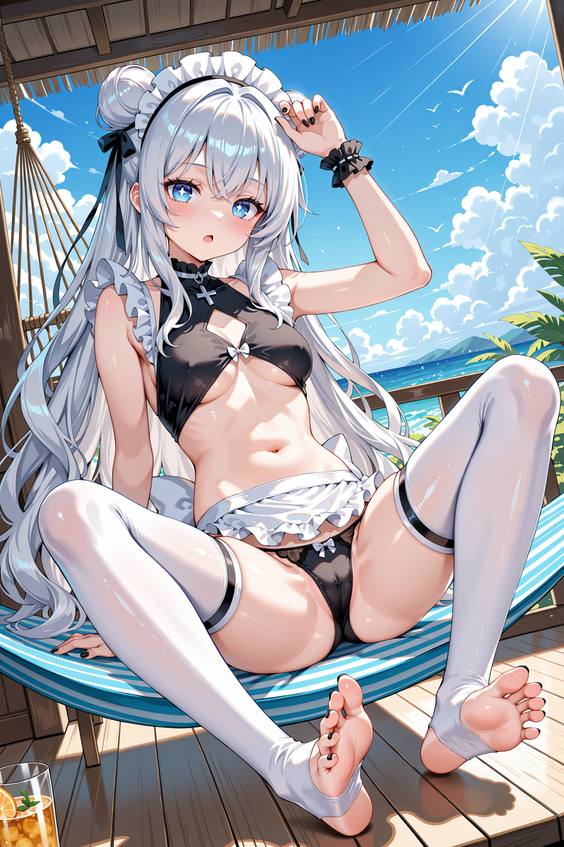 恶毒女仆装（总觉得差点意思，直到加点红色）-pixiv插画-作品交流服务