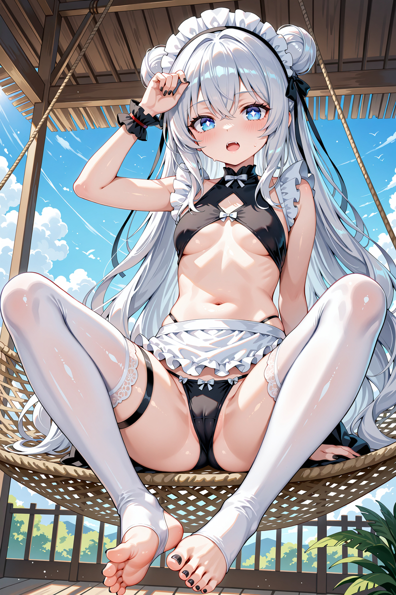 恶毒女仆装（总觉得差点意思，直到加点红色）-pixiv插画-作品交流服务