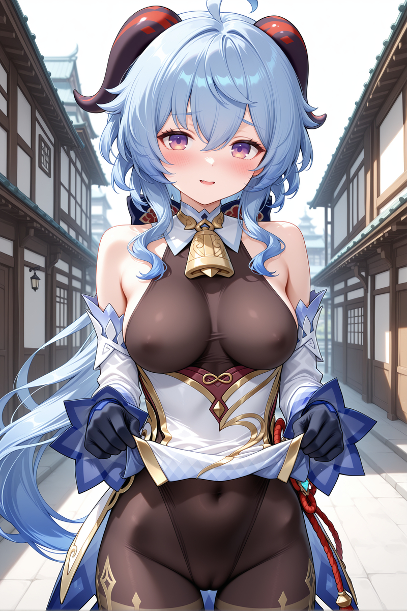 甘雨（运动前的准备）-pixiv插画-作品交流服务