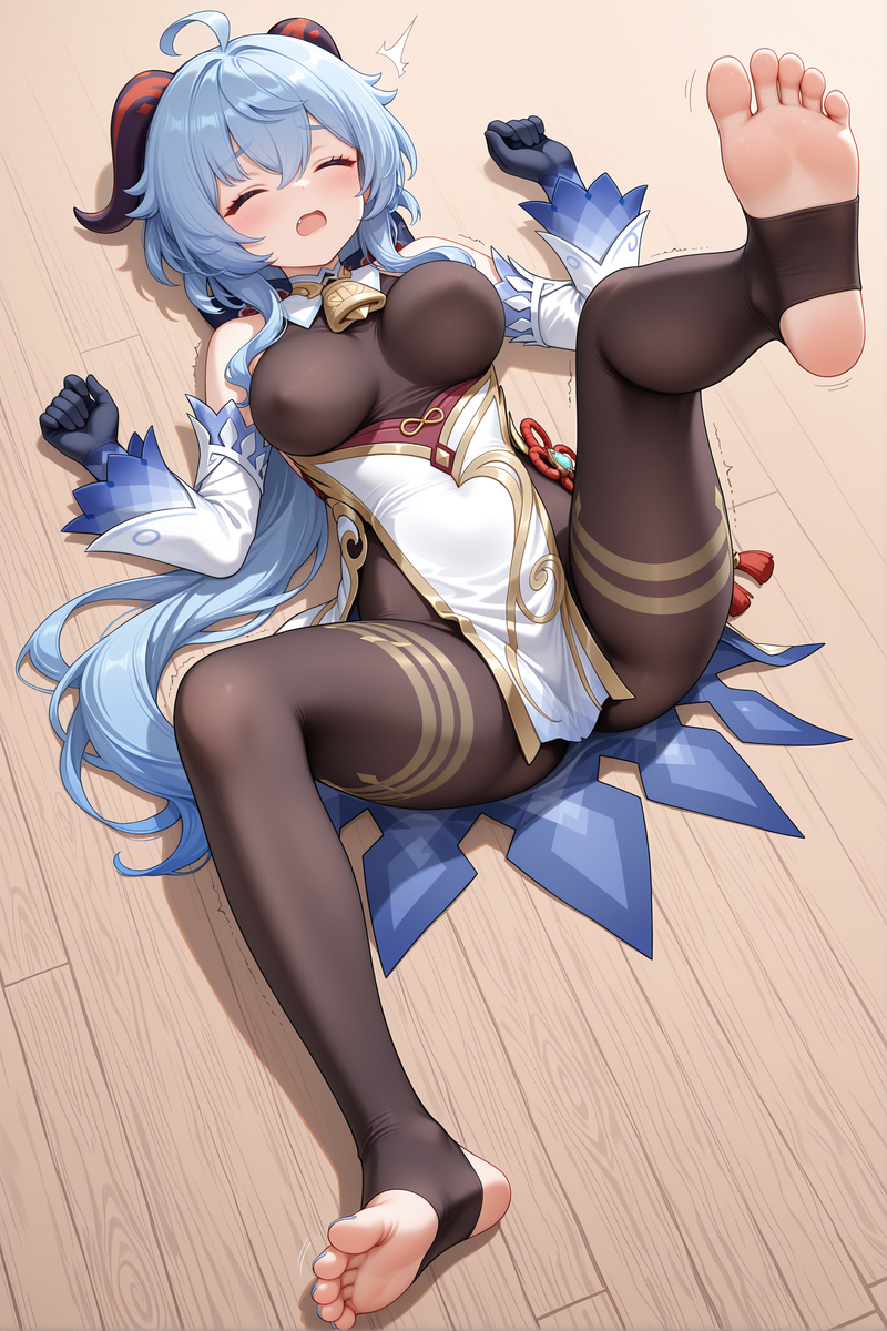 图片[11]-甘雨：就要玩大的瑜伽球（健身中）-pixiv插画-作品交流服务