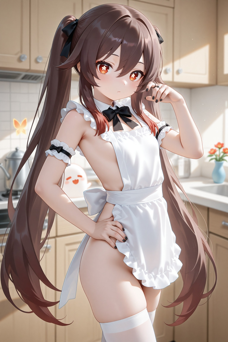 胡桃女仆装-pixiv插画-作品交流服务