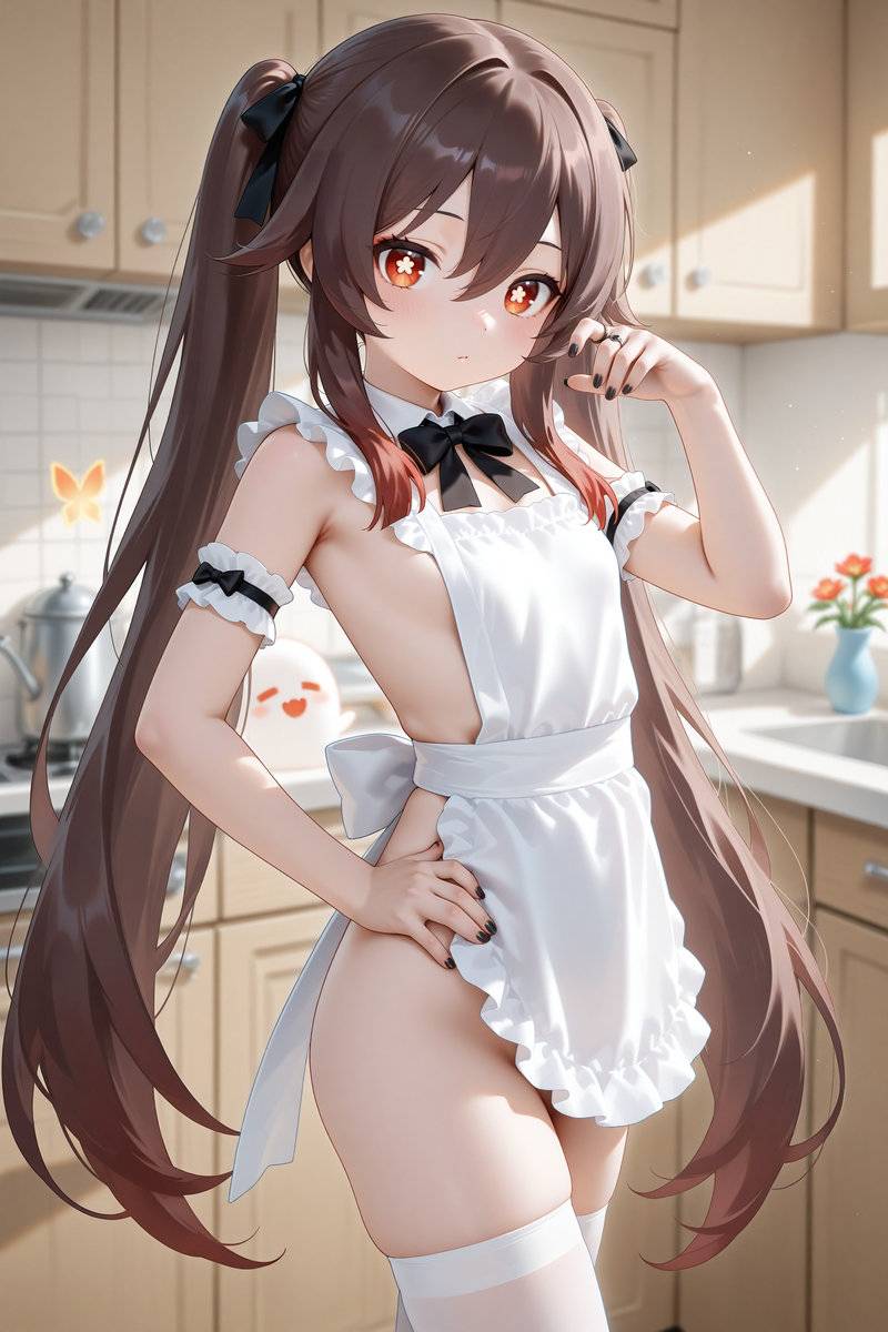 胡桃女仆装-pixiv插画-作品交流服务