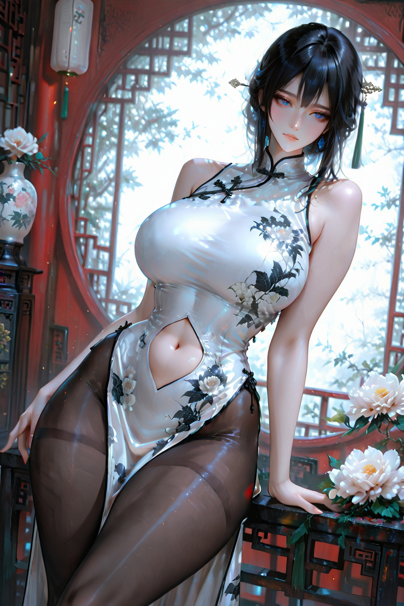 熟女旗袍-pixiv插画-作品交流服务