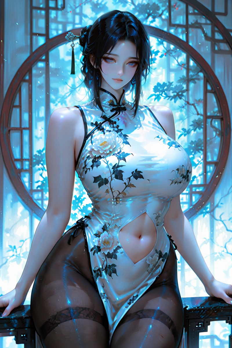 熟女旗袍-pixiv插画-作品交流服务