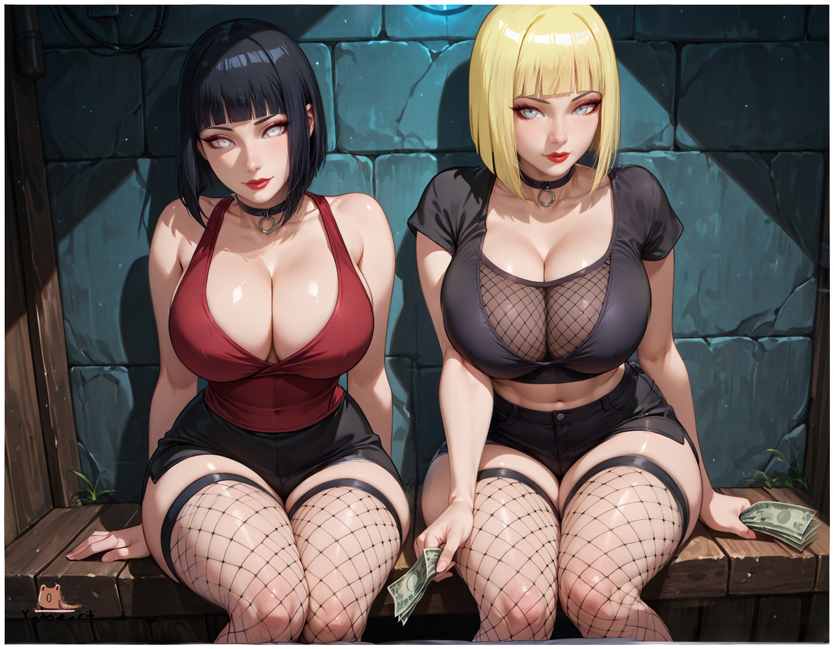 Meeting Hinata and Samui-pixiv插画-作品交流服务