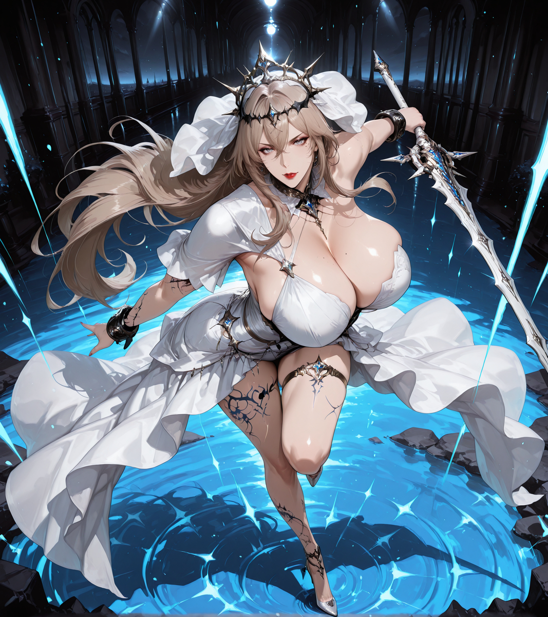 好像是个二游的角色 不认识但是纹身挺好看的-pixiv插画-作品交流服务