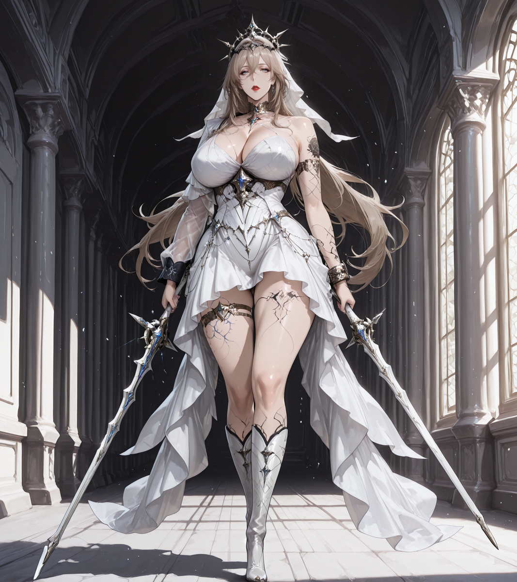 好像是个二游的角色 不认识但是纹身挺好看的-pixiv插画-作品交流服务