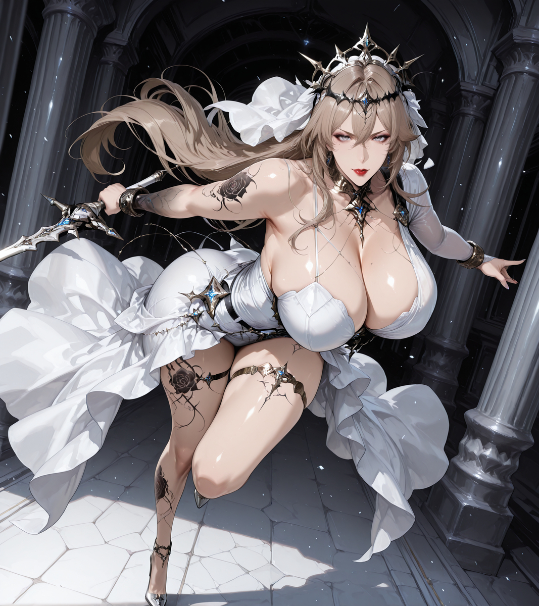 好像是个二游的角色 不认识但是纹身挺好看的-pixiv插画-作品交流服务