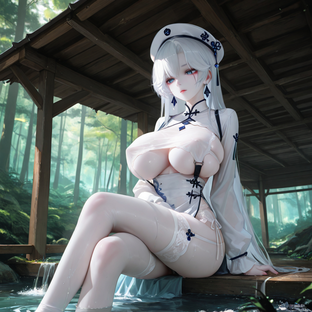 幽林曲水，古风魅惑-pixiv插画-作品交流服务