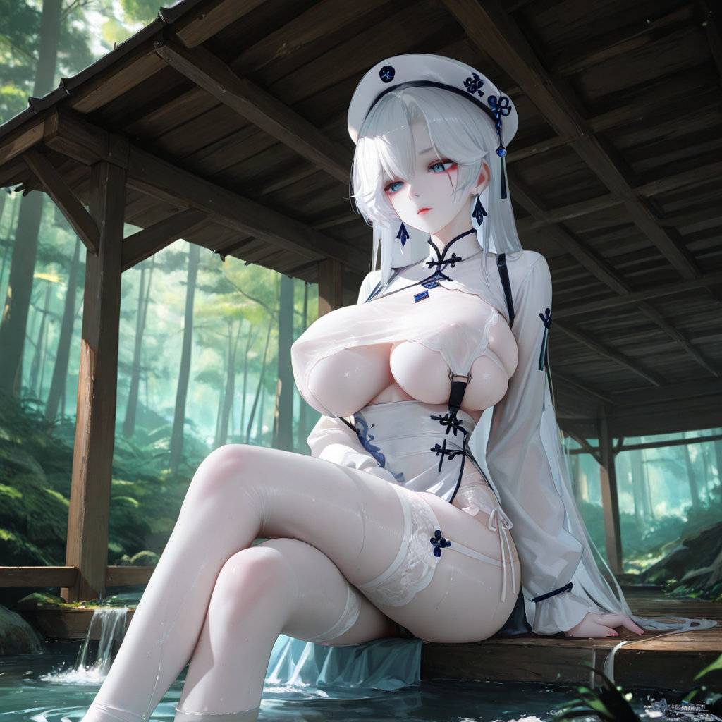 幽林曲水，古风魅惑-pixiv插画-作品交流服务