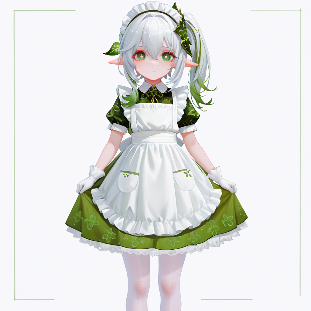 图片[12]-纳西妲——白丝小女仆-pixiv插画-作品交流服务