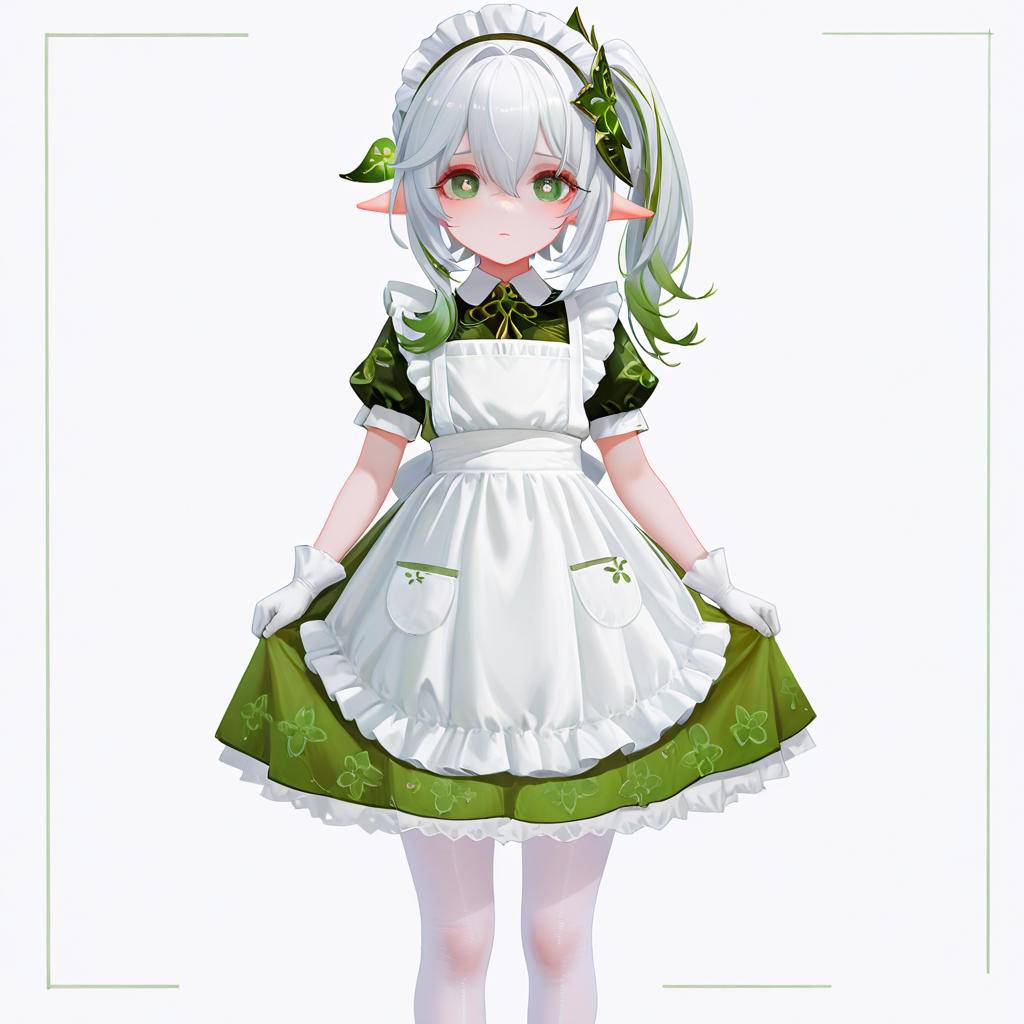 图片[12]-纳西妲——白丝小女仆-pixiv插画-作品交流服务