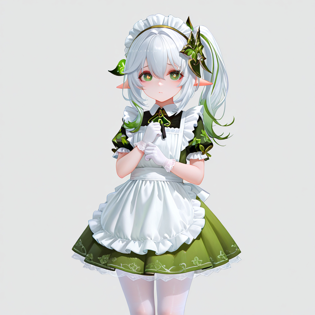 图片[13]-纳西妲——白丝小女仆-pixiv插画-作品交流服务