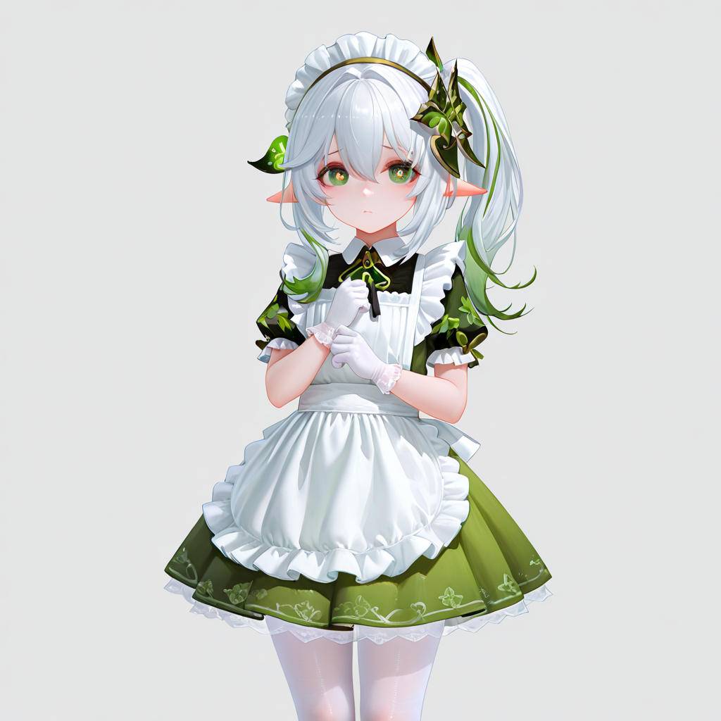 图片[13]-纳西妲——白丝小女仆-pixiv插画-作品交流服务