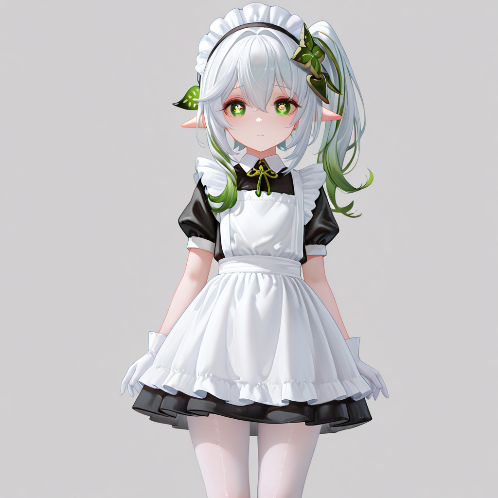 图片[5]-纳西妲——白丝小女仆-pixiv插画-作品交流服务